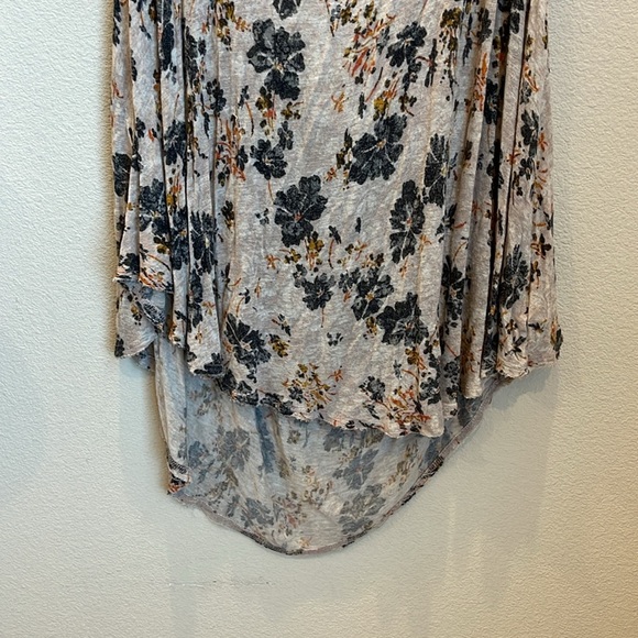 Free People Floral Draped Open Back Tank Size Medium - Picture 2 of 9